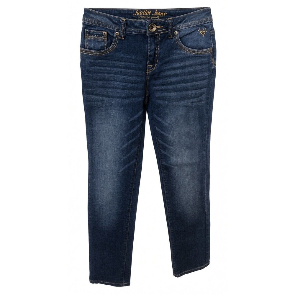 Justice Simply Low Girls Straight Leg Jeans Size 12 Regular EUC